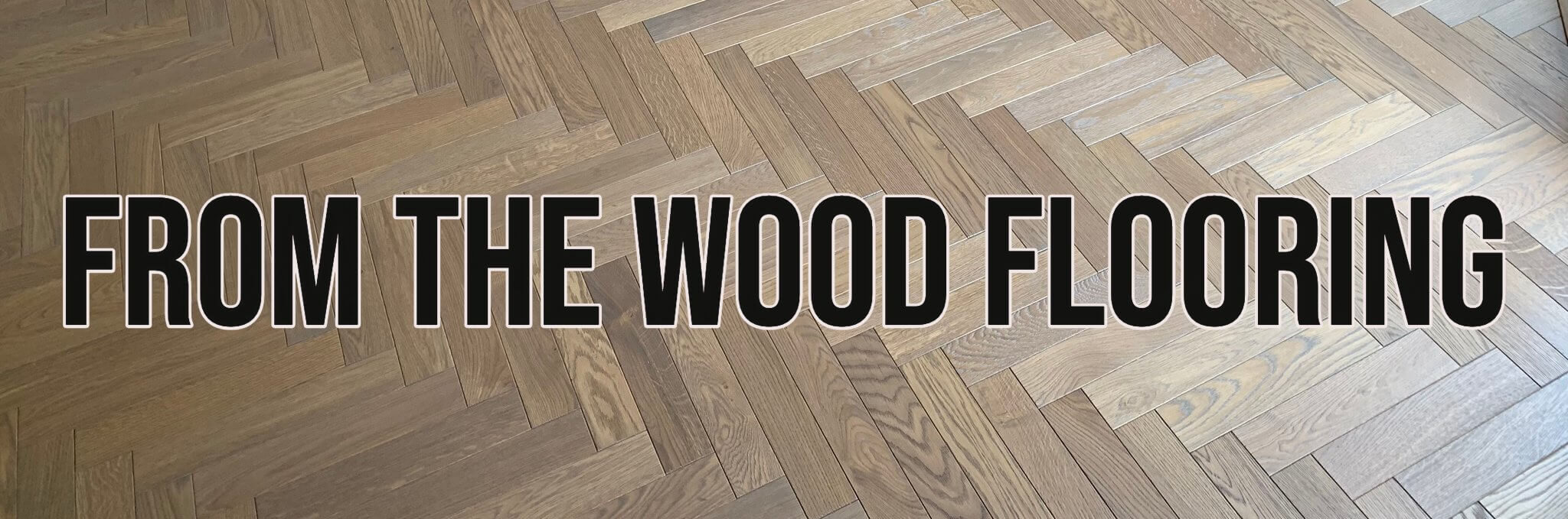 From the wood flooring logo on herringbone floor background